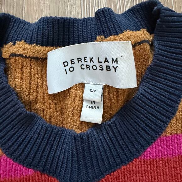 Derek Lam 10 Crosby Striped Colorblock Sweater Womens Small Wool Knit - Picture 8 of 15